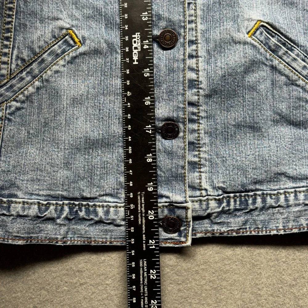 Levi Strauss Signature‎ Denim Jacket Womens Small Medium Wash Stretch Trucker
